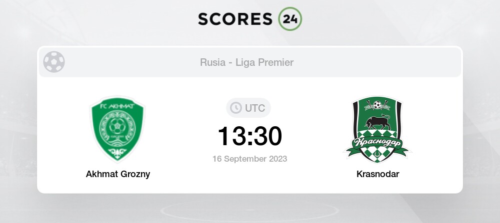 RFK Akhmat Grozny vs FC Krasnodar Transmisión en vivo en línea 16 09