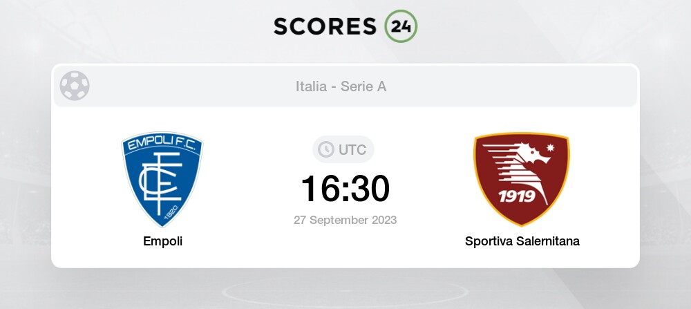 Empoli vs Sportiva Salernitana pronóstico para hoy 27 Septiembre 2023