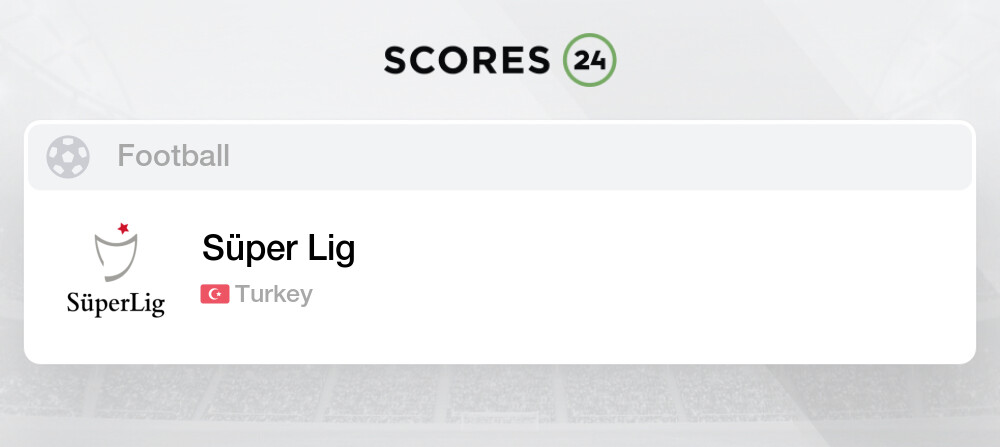 Süper Lig Spielpläne & LiveErgebnisse Fußball Türkei