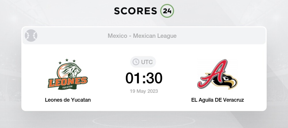 Leones de Yucatan vs EL Aguila DE Veracruz 19 May 2023 01:30 Baseball Odds