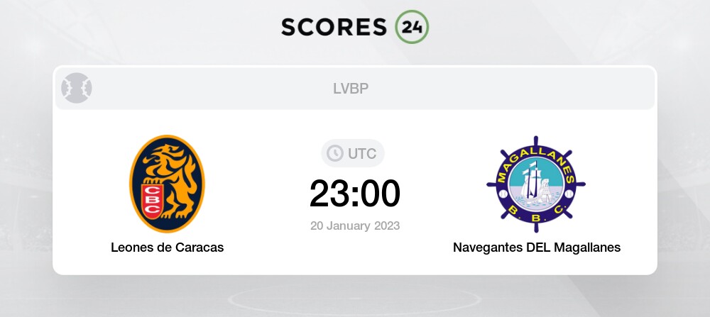 Leones de Caracas vs Navegantes DEL Magallanes - Head to Head for 20  January 2023 23:00 Baseball