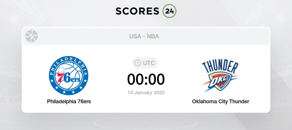 Philadelphia 76ers vs Oklahoma City Thunder Head to Head H2H & Odds for ...