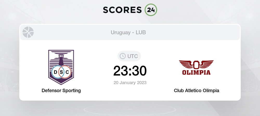 Defensor Sporting vs Club Atletico Olimpia today 20 January 2023 23:30  Basketball Odds