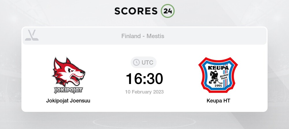 Jokipojat Joensuu vs KeuPa HT Keuruu - Head to Head for 10 February 2023  16:30 Hockey