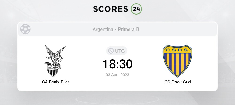 CA Fenix Pilar vs CS Dock Sud - Head to Head for 3 April 2023 18:30 Football