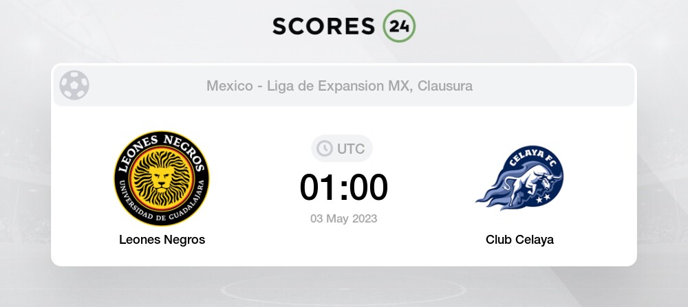 Leones Negros vs Club Celaya 3 May 2023 01:00 Football Odds