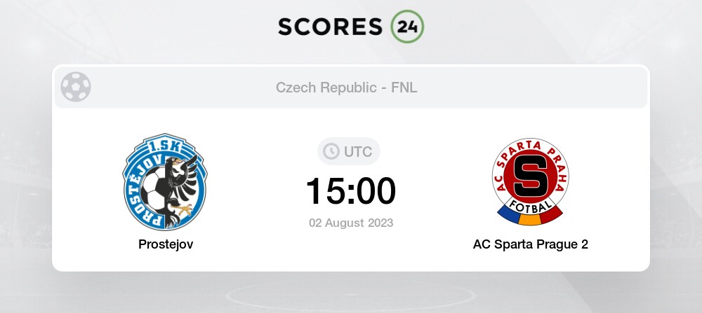 Slavia Prague B VS FK MAS Taborsko Live Scoreboard 2022 Czech