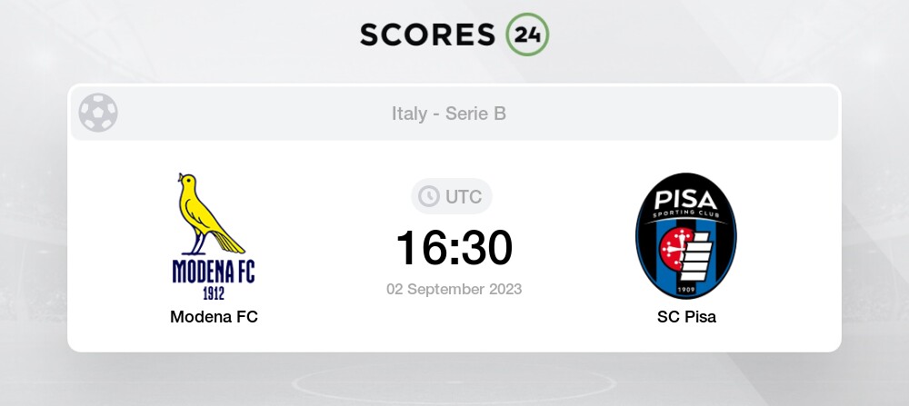 Modena vs Cosenza live score, H2H and lineups