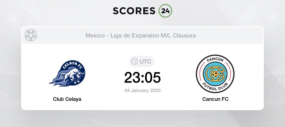 Club Celaya vs Cancun FC 4/01/2023 23:05 Football Events & Result