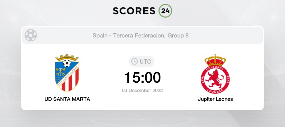 UD SANTA MARTA vs Jupiter Leones - Head to Head for 3 December 2022 15:00  Football