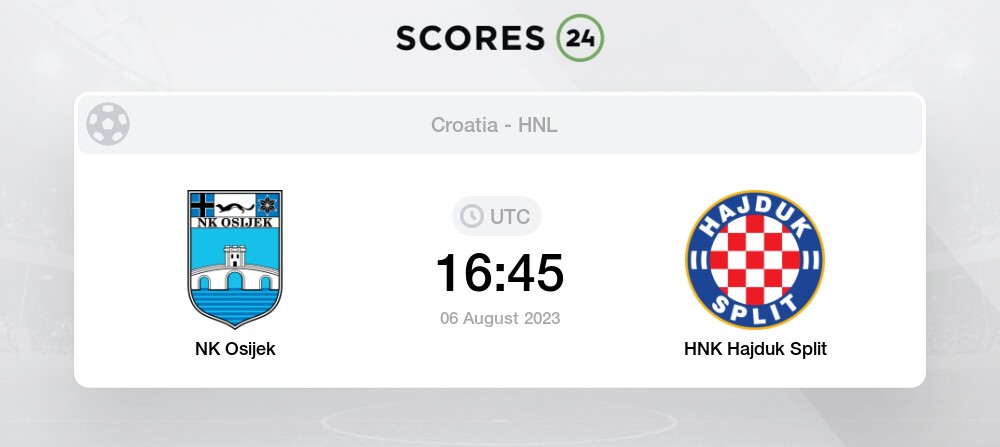 NK Osijek vs HNK Hajduk Split