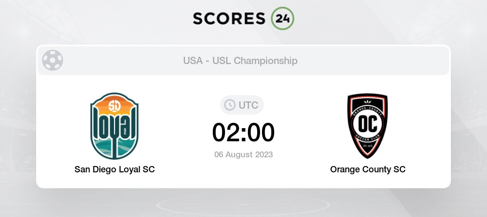 San Diego Loyal SC v Orange County SC: August 5, 2023 