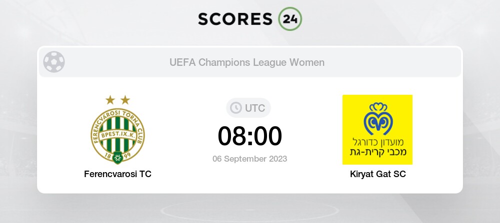 Ferencvarosi TC Women vs Kiryat Gat Women» Predictions, Odds, Live Score &  Stats