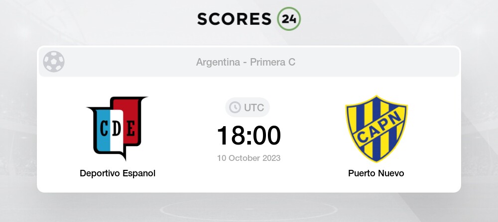 Deportivo Espanol vs Puerto Nuevo - Head to Head for 10 October