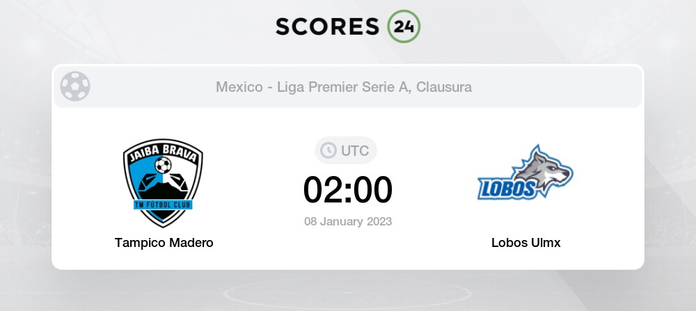 Tampico Madero vs Lobos Ulmx 8/01/2023 02:00 Football Events & Result