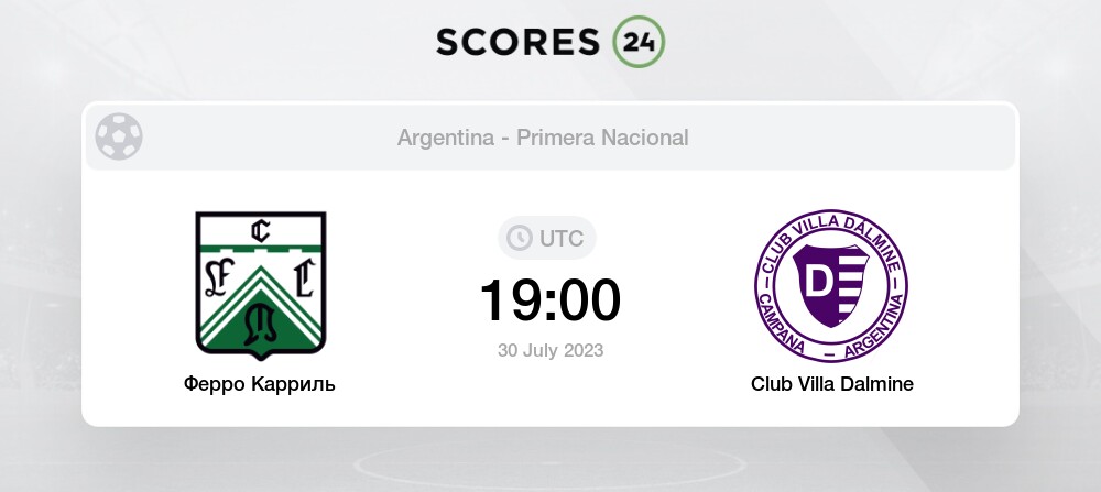 Club Ferro Carril Oeste vs Villa Dálmine live score, H2H and