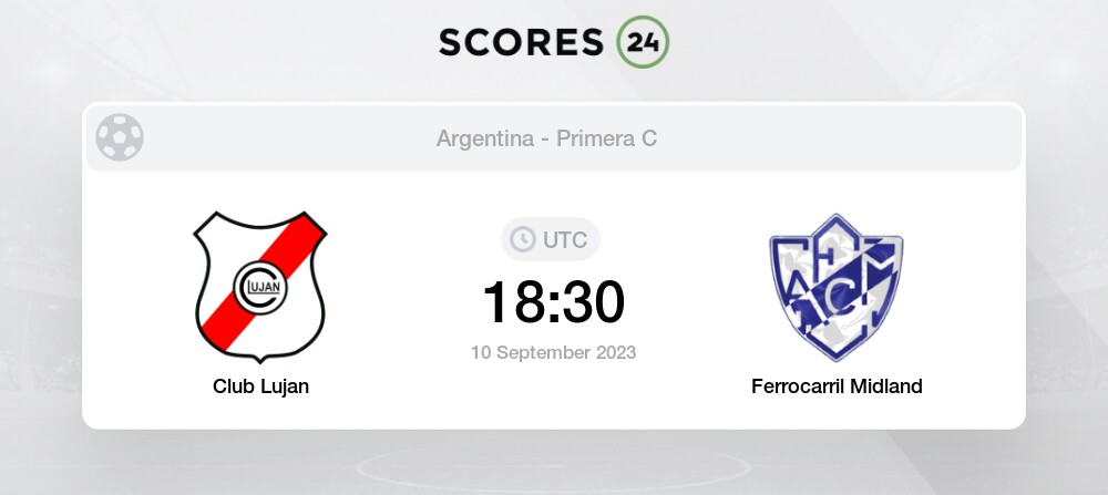 Club Lujan vs Ferrocarril Midland - Head to Head for 10 September 2023  18:30 Football