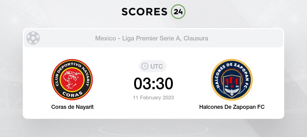 Coras de Nayarit vs Halcones De Zapopan FC 11/02/2023 03:30 Football Events  & Result
