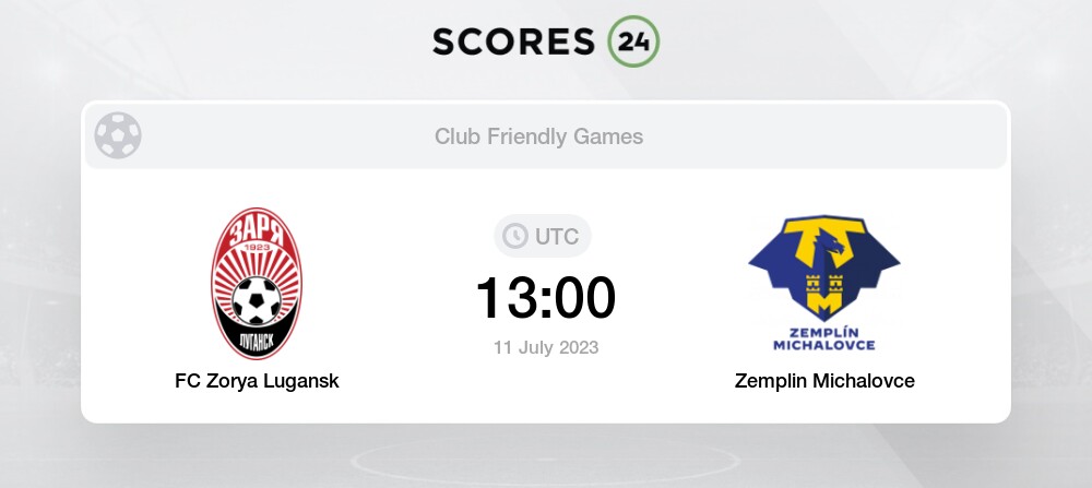 Zorya vs Zemplín, Club Friendly Games