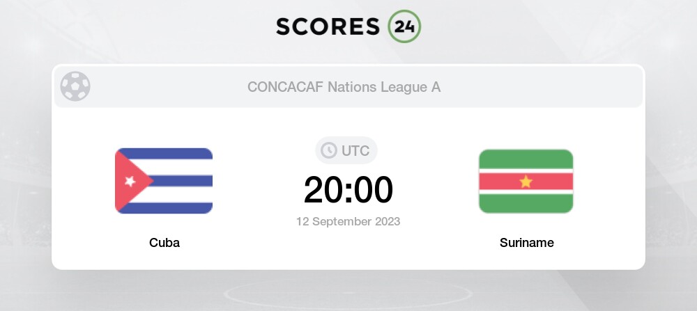 Cuba vs Suriname 12.09.2023 at CONCACAF Nations League 2023/24