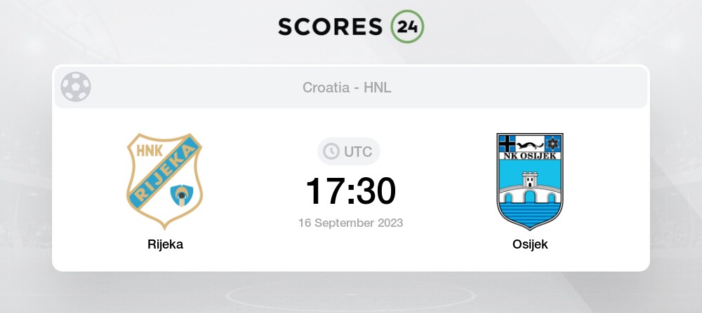 NK Osijek vs Rijeka: Live Score, Stream and H2H results 12/2/2023