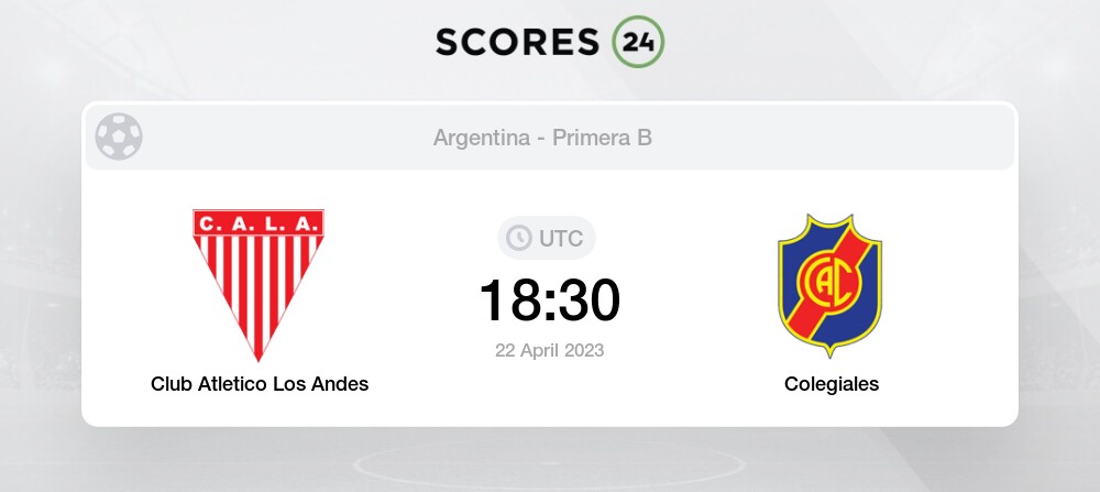 Club Atletico Los Andes vs Colegiales Live Stream & Results 22/04/2023  18:30 Football