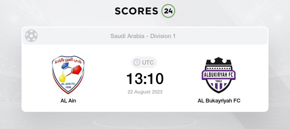 AL Ain FC vs AL Bukayriyah FC Prediction and Picks today 22 August 2023 ...