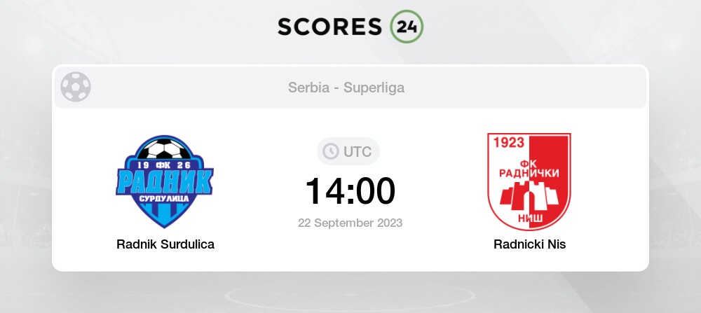 FK Radnicki 1923 vs FK Radnik Surdulica - live score, predicted