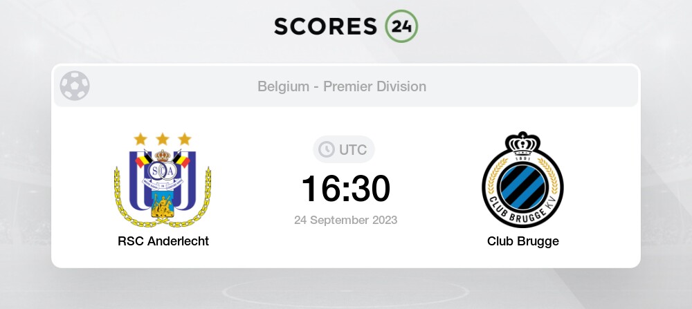 RSC Anderlecht vs Club Brugge 24/09/2023 16:30 Football Events