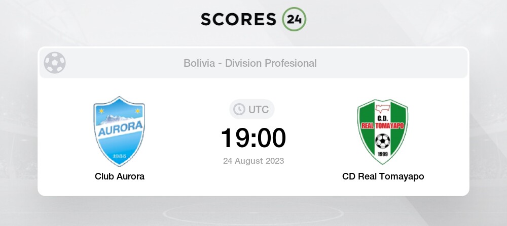 Club Aurora vs CD Real Tomayapo » Predictions, Odds & Scores