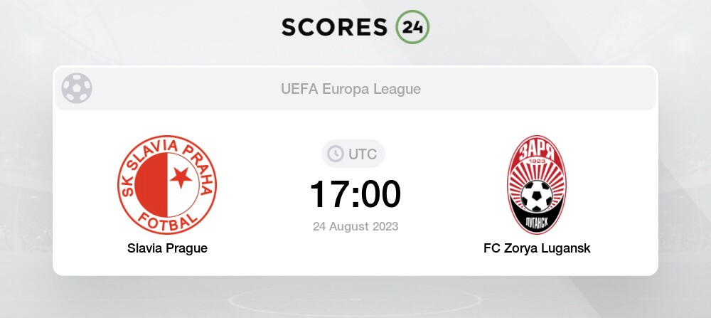 Zorya vs Slavia Prague H2H 31 aug 2023 Head to Head stats prediction