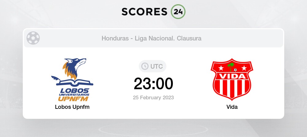 Lobos Upnfm vs Vida - Head to Head for 25 February 2023 23:00 Football