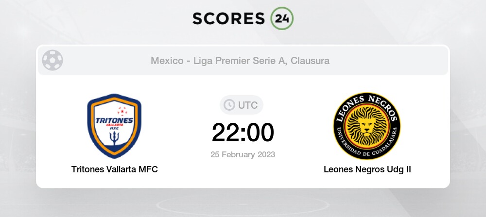 Tritones Vallarta MFC vs Leones Negros Udg II Prediction on today 25  February 2023 Football