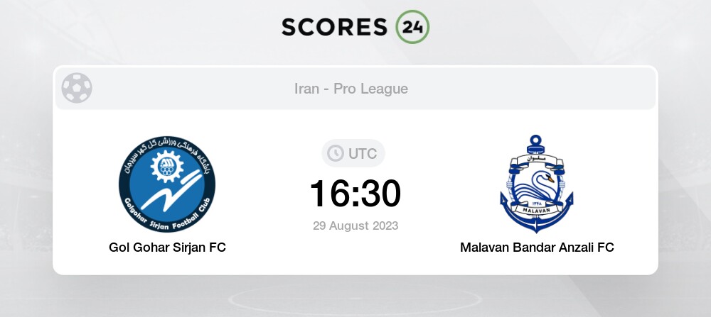 Sepahan S.C. vs Malavan Bandar Anzali FC live score, H2H and