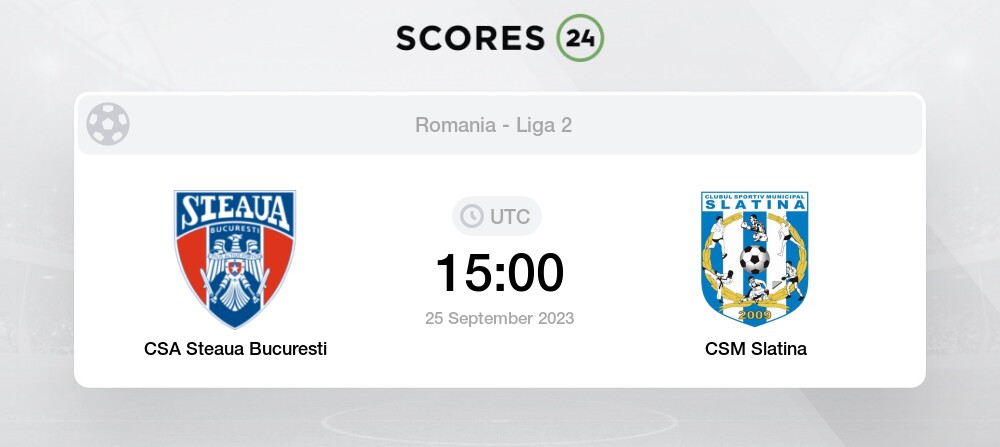 CSA Steaua vs CSM Slatina» Predictions, Odds, Live Score & Stats