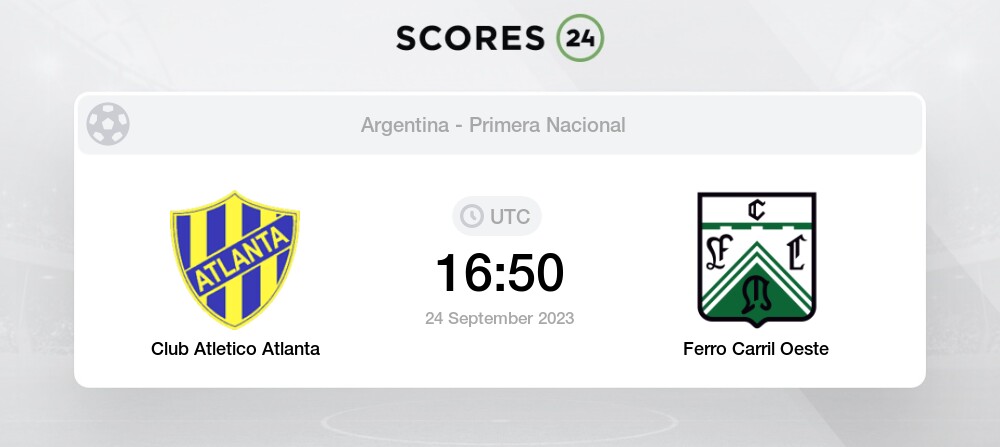 Club Atletico Atlanta II vs Ferro Carril Oeste II score today