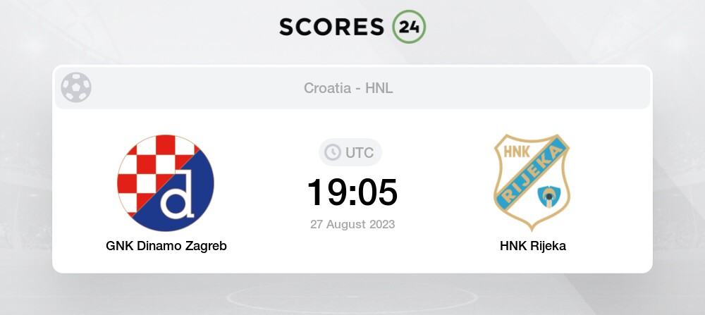 Dinamo Zagreb vs HNK Rijeka Prediction, Odds & Betting Tips 08/27/2023