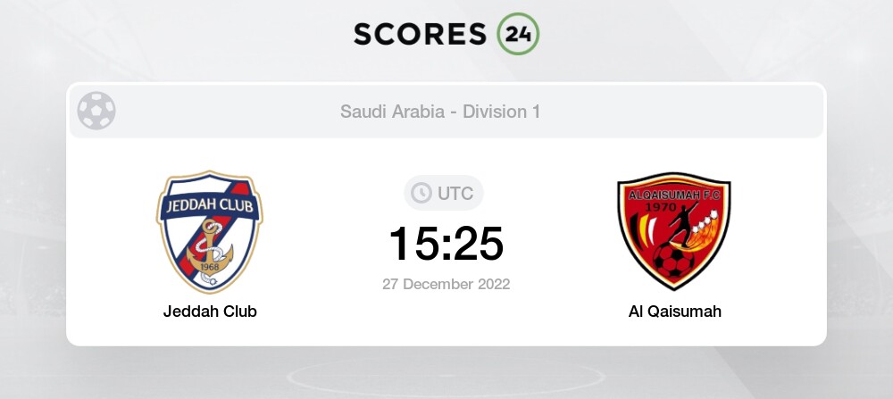 Jeddah Club vs Al Qaisumah - Head to Head for 27 December 2022 15:25  Football
