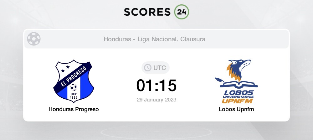 Honduras Progreso vs Lobos Upnfm - Head to Head for 29 January 2023 01:15  Football