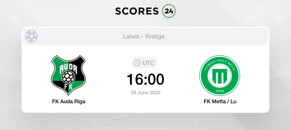 FK Auda Riga vs FK Metta / Lu Prediction and Picks today 29 June 2023 ...