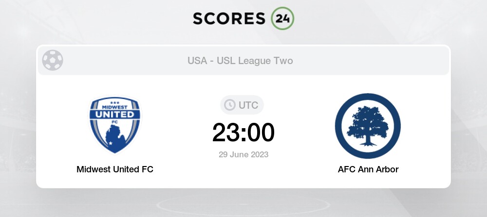 Midwest United FC vs AFC Ann Arbor - Head to Head for 29 June 2023 23:00  Football