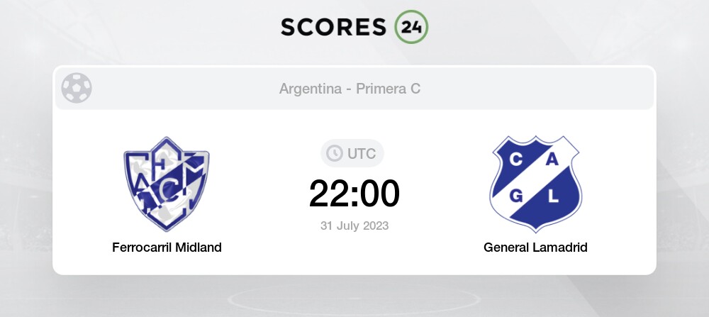 Ferrocarril Midland vs General Lamadrid live score, H2H and