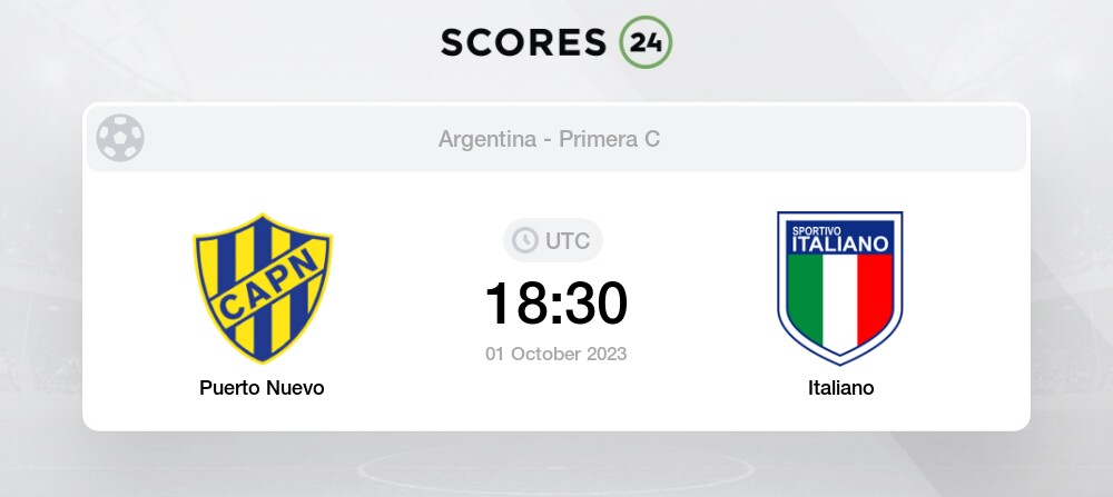 Sportivo Italiano vs Puerto Nuevo Live Match Statistics and Score