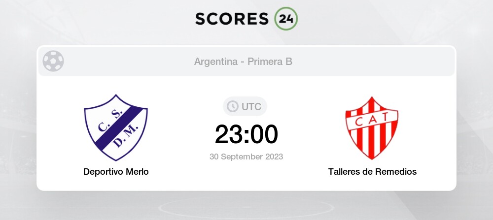 Deportivo Merlo vs Talleres de Remedios - Head to Head for 30