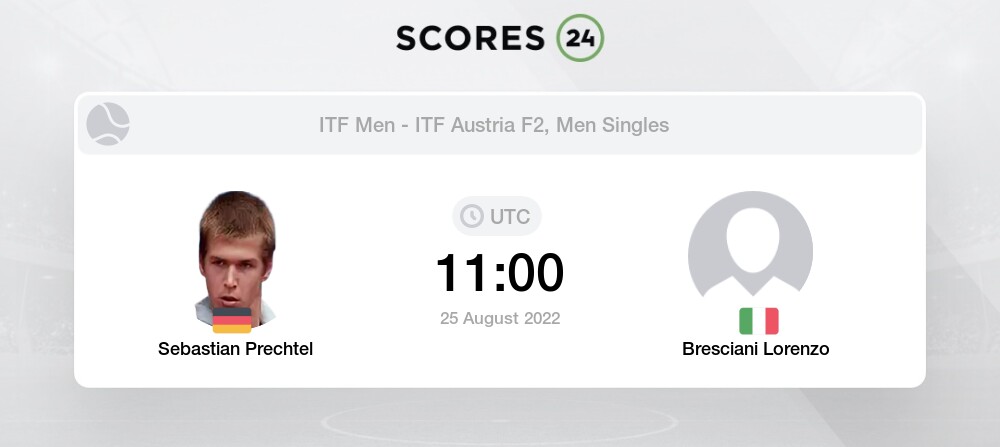 Sebastian Prechtel vs Lorenzo Bresciani 25/08/2022 11:00 Events & Result