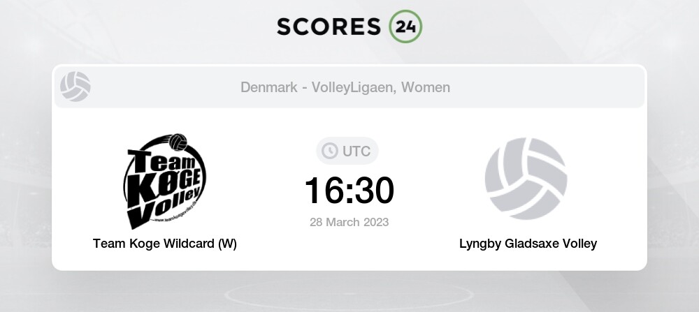 Team Koge Wildcard (W) vs Lyngby Gladsaxe Volley 28/03/2023 16:30 ...