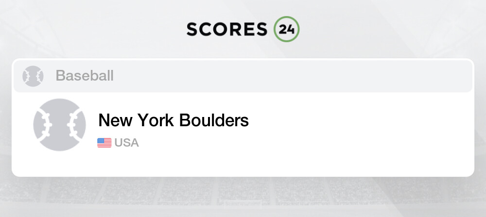 New York Boulders Fixtures Predictions Schedule And Live Results Baseball Usa 2099