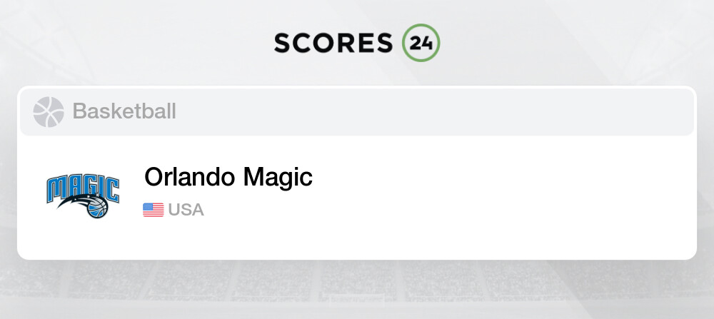 Orlando Magic Fixtures Schedule And Live Results Basketball USA   Orlando Magic 