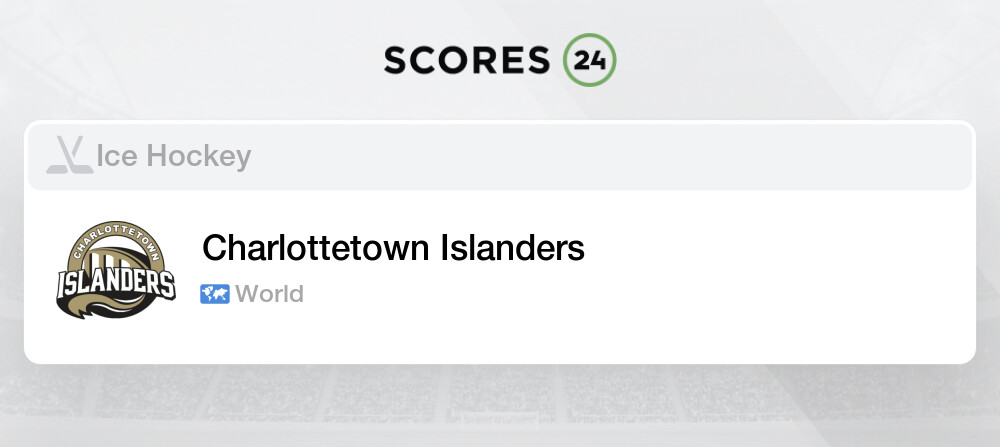Charlottetown Islanders live score, schedule & results