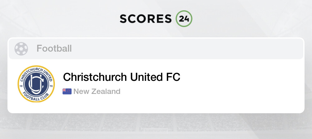 Christchurch United Fixtures, Predictions, Schedule and Live Results  Football New Zealand